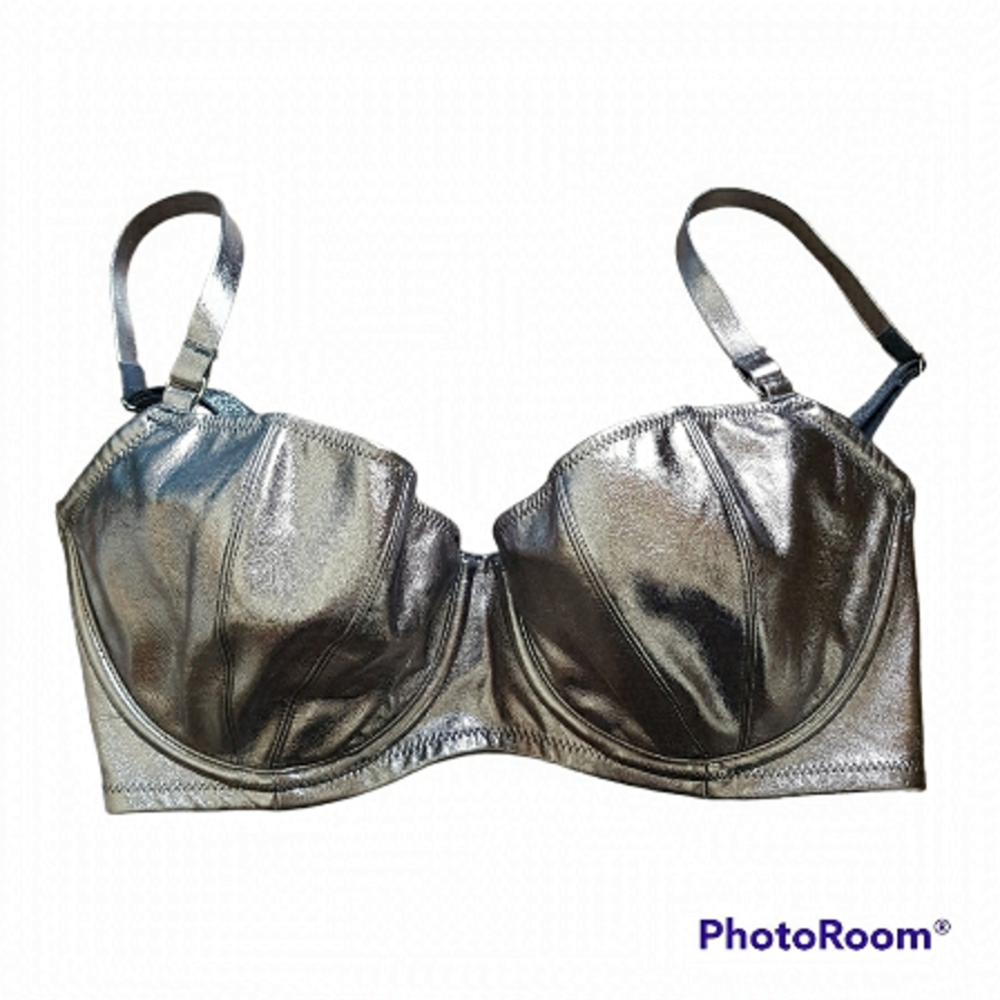Victoria's Secret Metallic Silver Underwire Bra